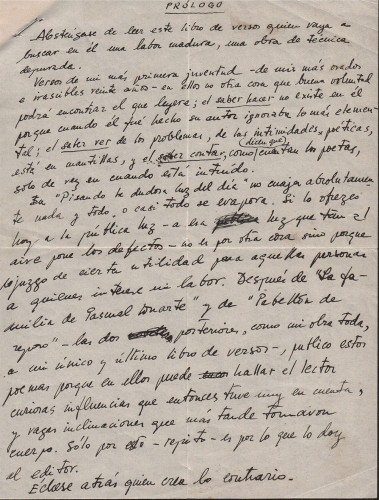 Découverte du premier manuscrit de Camilo José Cela, de 1936