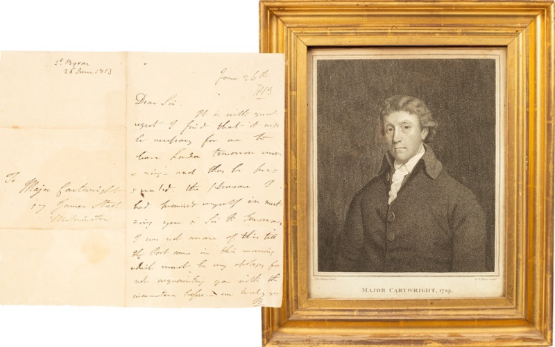 Une lettre inédite de Lord Byron enflamme les enchères ActuaLitté