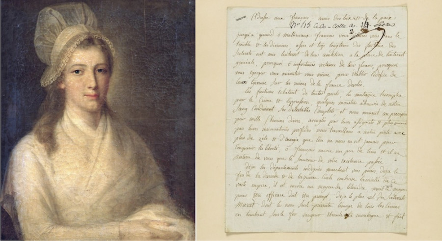 Une lettre rédigée par Charlotte Corday mise aux enchères ActuaLitté