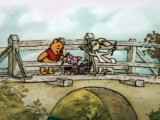 Winnie l'Ourson : il suffit de passer le pont et de jeter des bâtons dans l'eau...