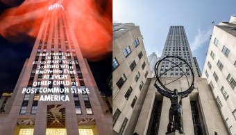 Le Rockefeller Center à New York s'illumine de citations d'auteurs