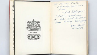L'un des rares livres dédicacés par J.D. Salinger mis en vente