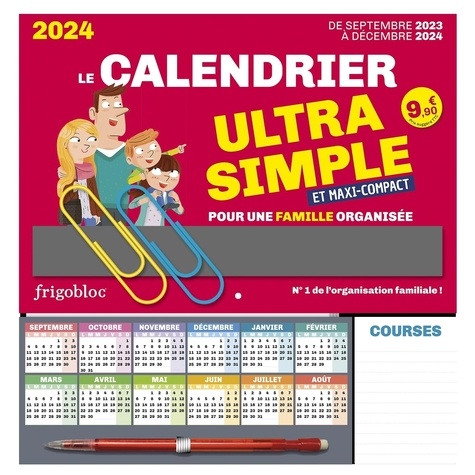 Frigobloc le calendrier ultra simple et maxi-compact pour une famille  organisée. Edition 2023-2024 - Play Bac