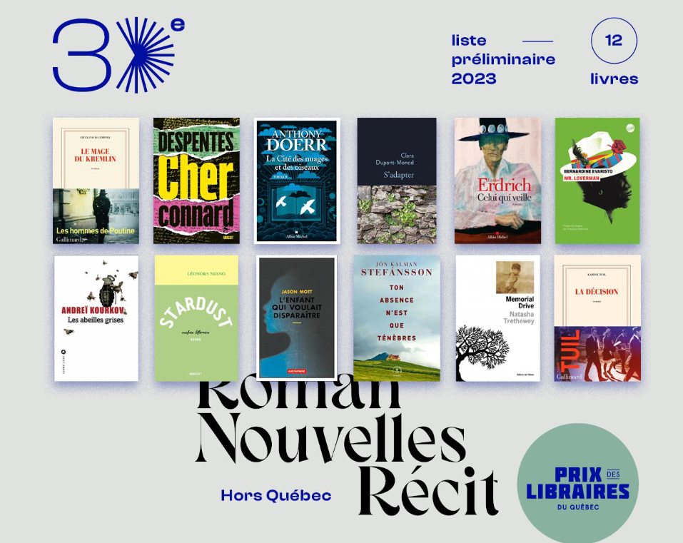 52 titres sélectionnés pour le Prix des libraires du Québec