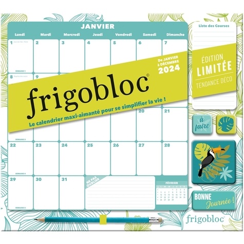 Frigobloc Mensuel Déco végétale. Edition 2024 - Play Bac