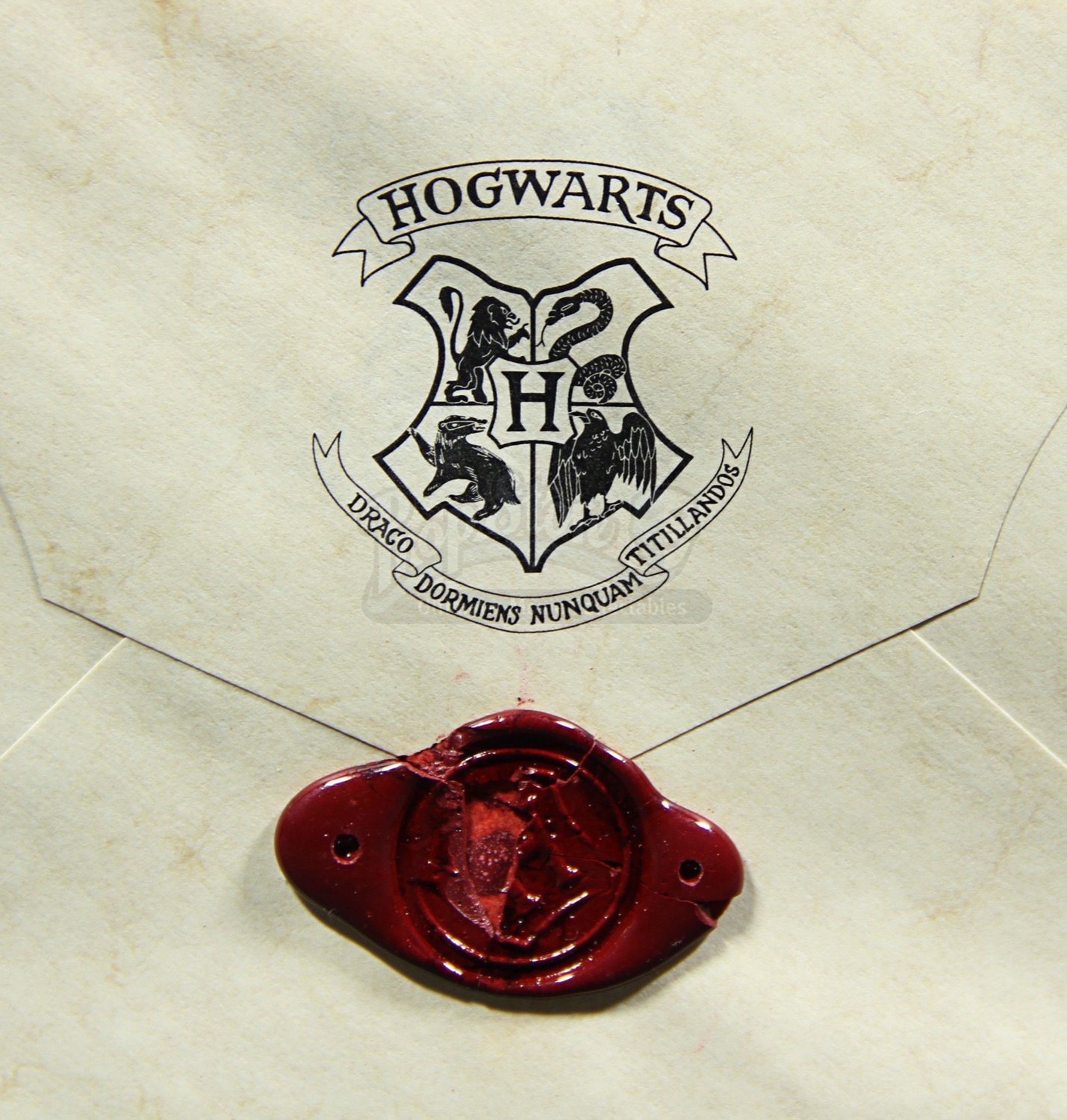 La lettre d'admission de Potter à Poudlard vendue 4500 £