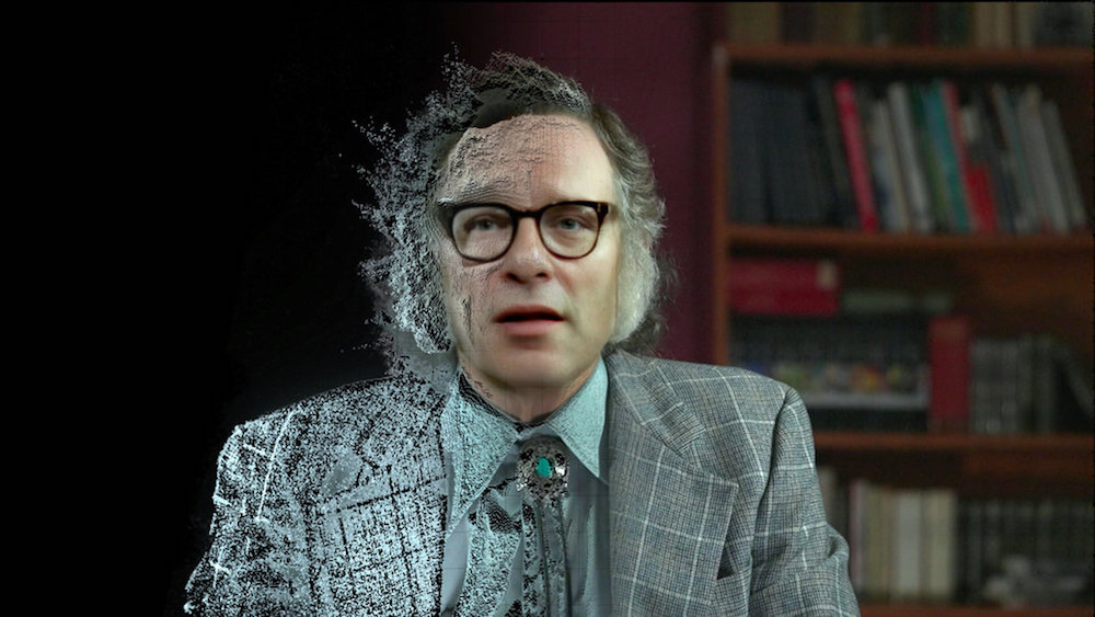 Artie paints a picture of science fiction master Isaac Asimov