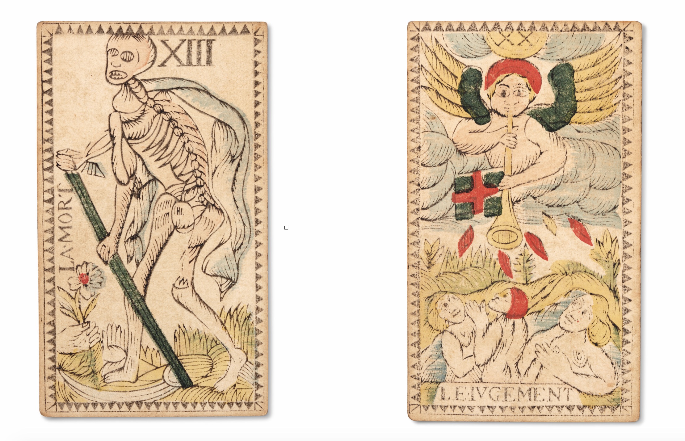Tarot – Nicolas Bodet. Cartes de taraut faites par Nicolas Bodet dans la Berg Straet à Brusselle.
