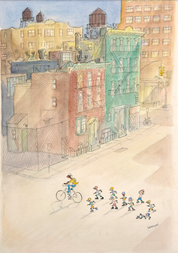 Jean-Jacques SEMPÉ 1932-2022 Early Morning Downtown, pour une couverture du New Yorker publié le 2 mai 2002. Estimation : 20 000 – 25 000 €