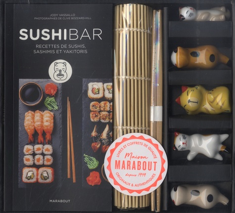 Le kit sushis Coffret avec un couteau, 1 une natte et 2 paires de baguettes  - Boîte ou accessoire - Collectif - Achat Livre