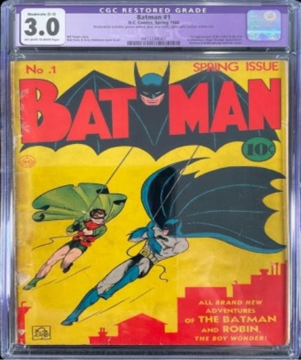 Batman #1 ; Excalibur Auctions ; vendu pour 97.890 £